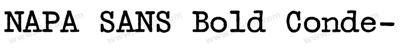 NAPA SANS Bold Conde字体转换